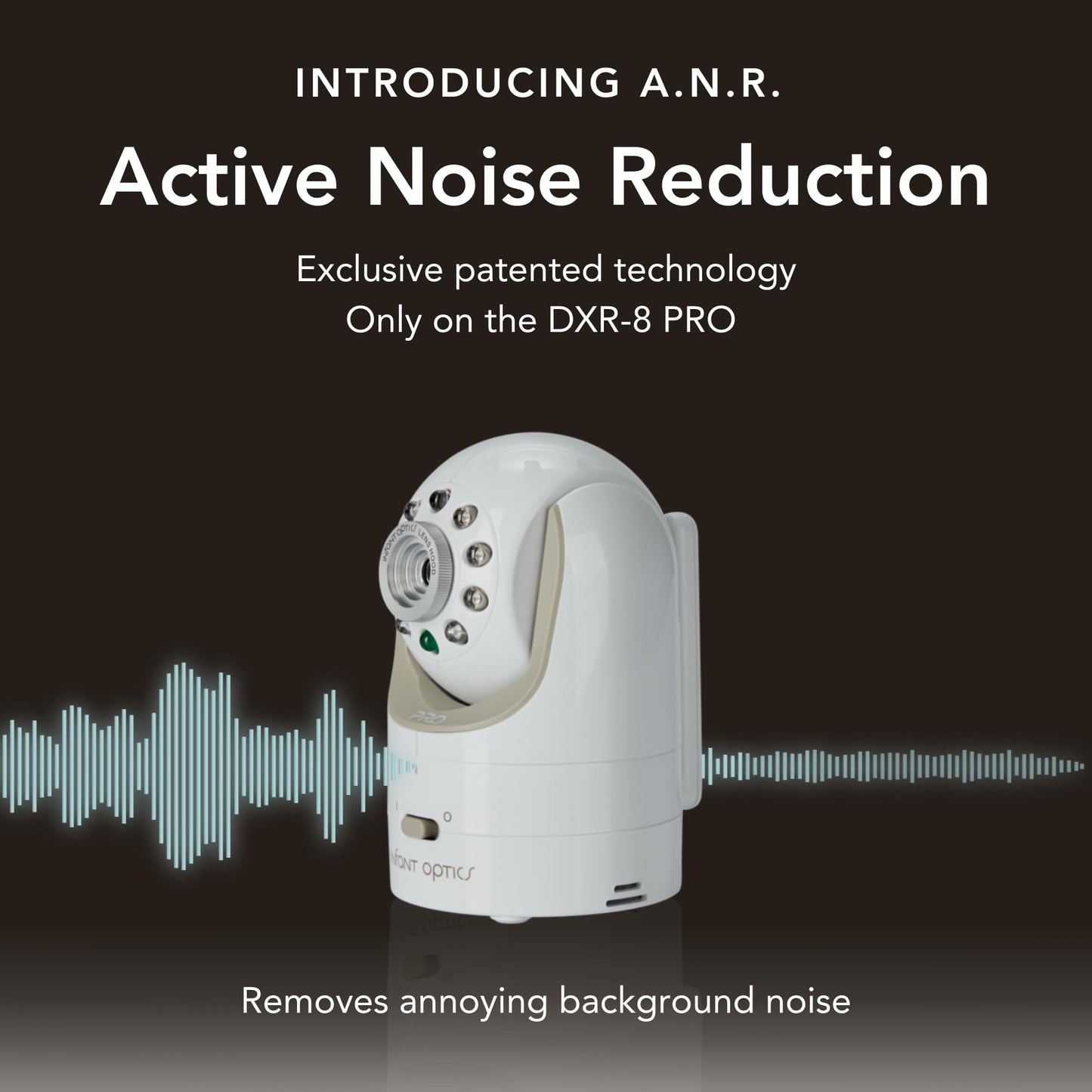 Infant Optics DXR-8 PRO Video Baby Monitor, 720P HD Resolution 5" Display, Patented A.N.R. (Active Noise Reduction), No WiFi, Pan Tilt Zoom, and Interchangeable Lenses