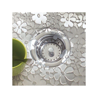 InterDesign 60960 Blumz Kitchen Sink Protector Mat - Large, Clear