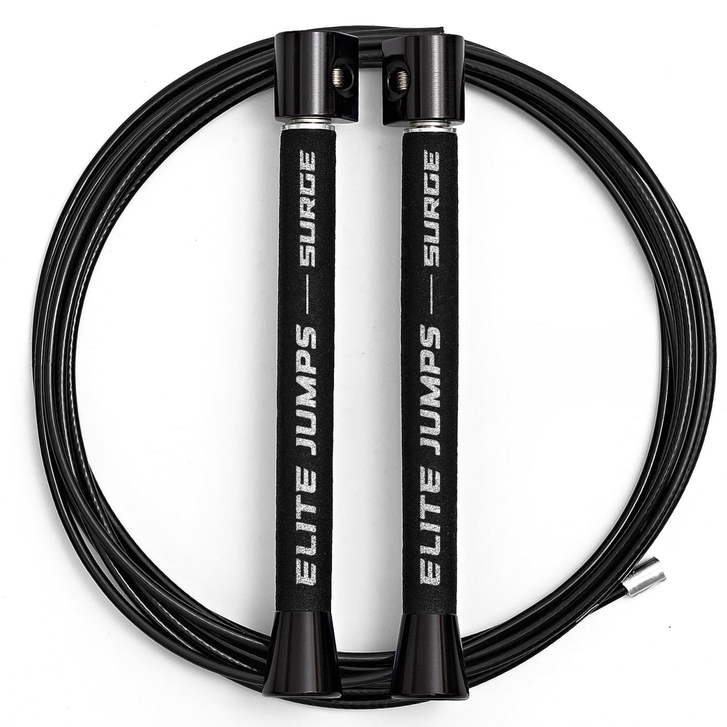 Elite Jumps Surge 3.0 Professional Speed Rope for Double Unders - Patented Dual Bearing Ultra Light-Weight Handle for Premium Spin Control and Kink-Resistant Cable for the Ultimate Speed Jump Rope