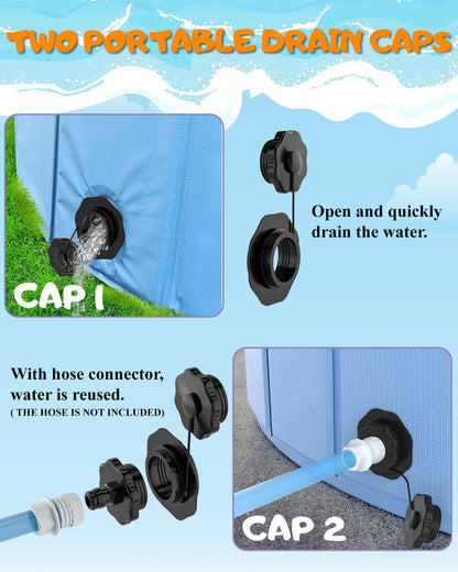 Instraella 120x20'' Extra Large Dog Pool Foldable Plastic Bathtub for Large Dogs,1mm Durable and Collapsible Pet Bathing Tub Portable Outside Swimming Pool for Kiddie and Dogs