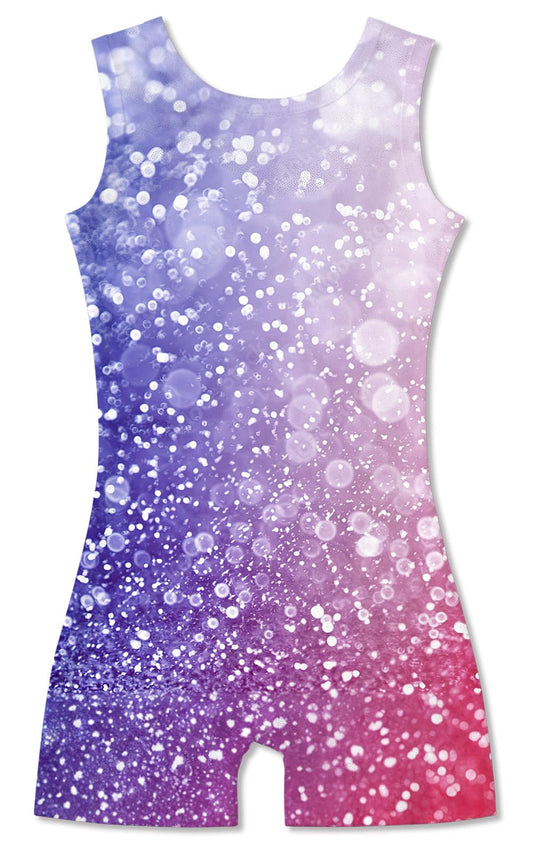 Idgreatim Gymnastics Biketards for Girls 5t 6t Sparrkly Pink Neon Biketards Leotards with Shorts Athletic Activewear Tumbling Outfit for Ballet Dance 5-6 Years Old