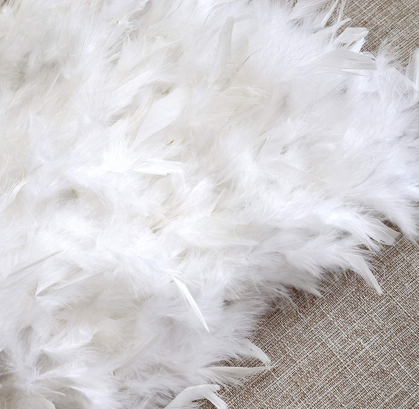 ZAKIA Women's Feather Skirt High Waist Mini A-line Tutu Skirts for Halloween Cosplay(A-White, S)