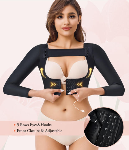 LANCS Women Upper Arm Shaper Post Surgical Compression Sleeves Slimmer Tops Posture Corrector Vest Shapewear