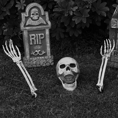 yosager Realistic Skull and Skeleton Arms Stakes, Indoor Outdoor Graveyard Best Halloween Yard Decorations