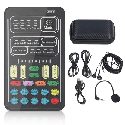 I9 Voice Changer Set, Mini Live Broadcast Voice Disguiser, Portable Sound Board Voice Changer, 8 Different Sounds/Sound Effects, for iOS, for Android (English Version)