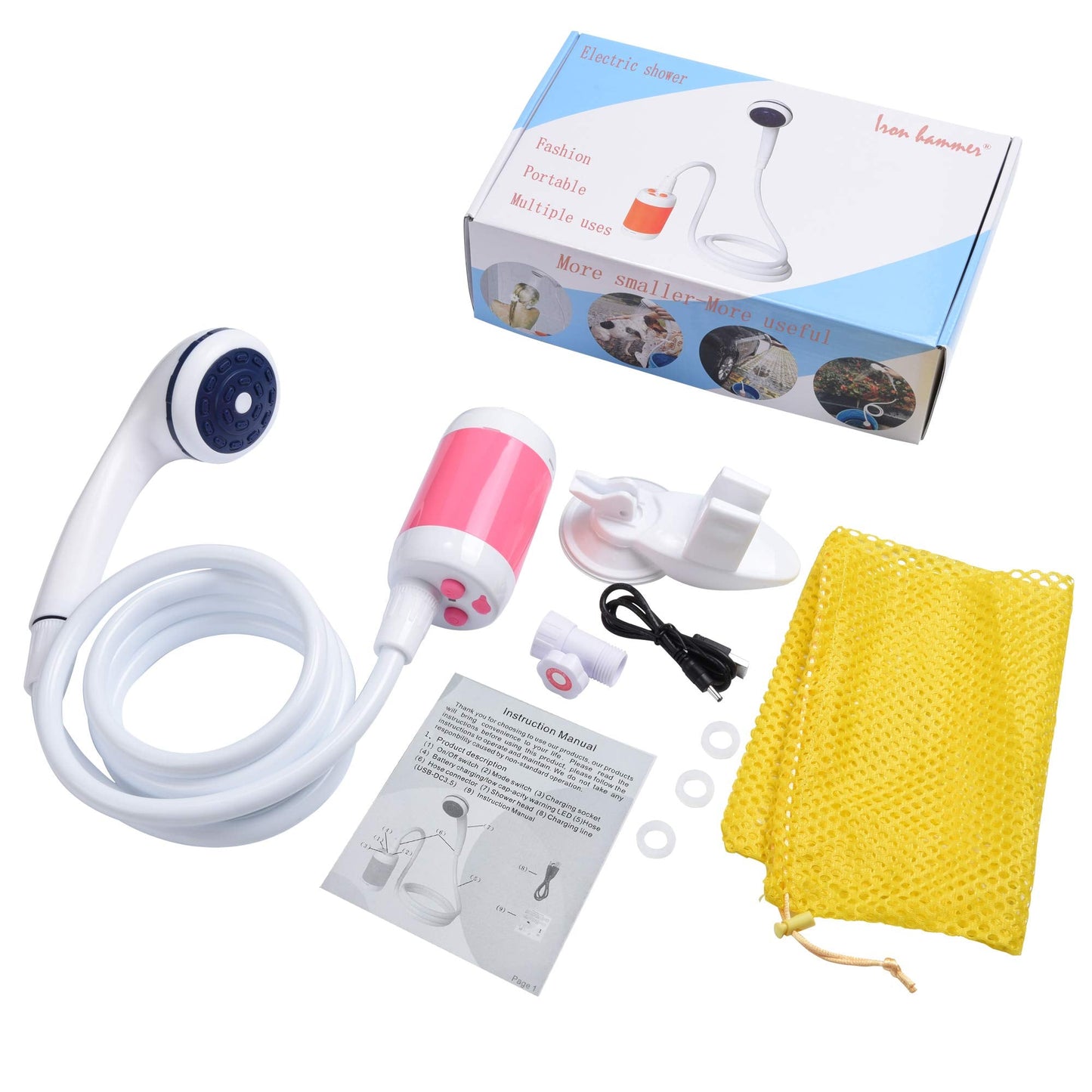Iron Hammer Portable Shower Camp Shower Rechargeable Shower Camping Shower pet Shower