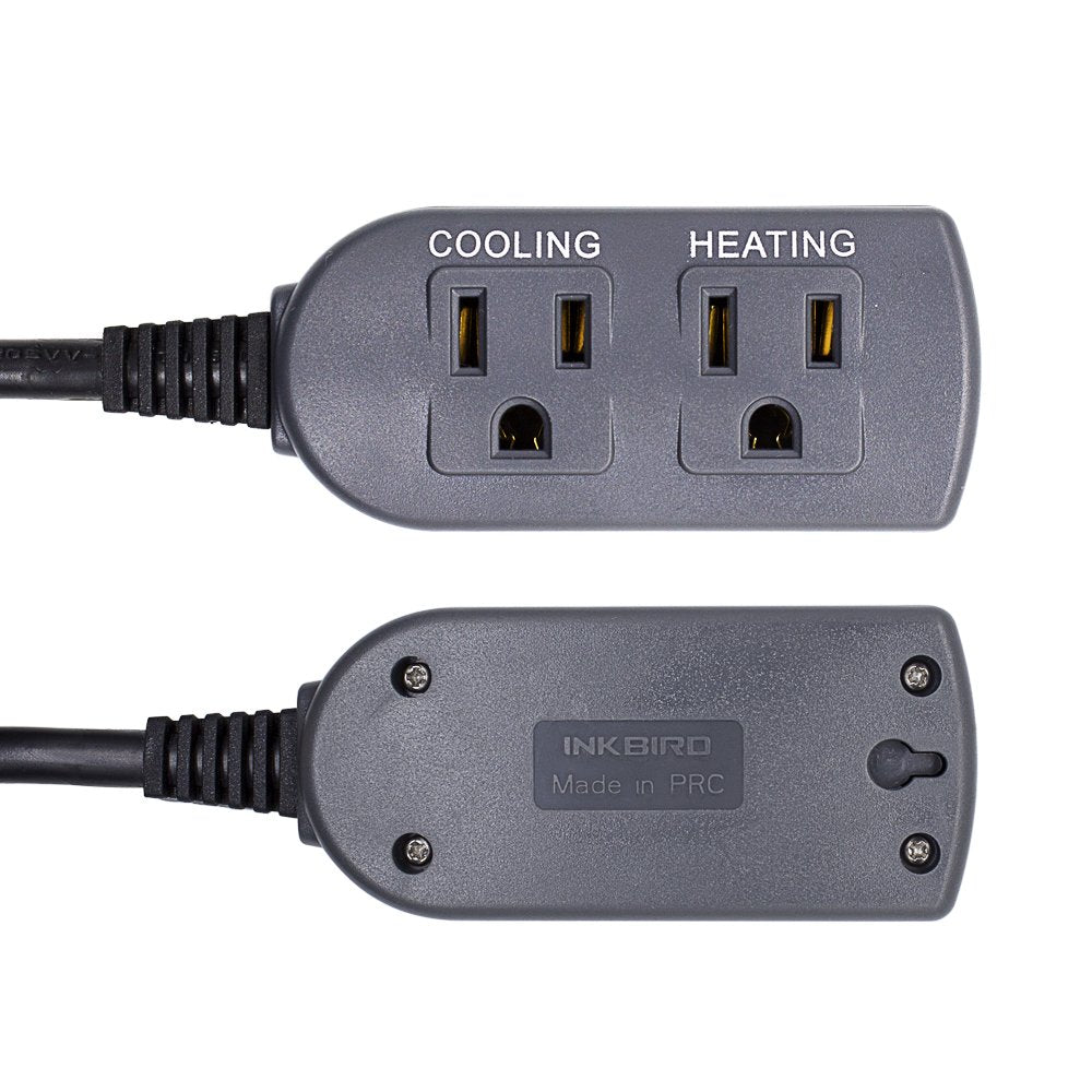 Inkbird ITC-308 Digital Temperature Controller 2-Stage Outlet Thermostat Heating and Cooling Mode Carboy Homebrew Fermenter Greenhouse Terrarium 110V 10A