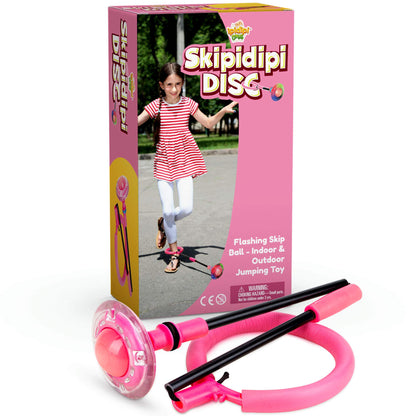 IPIDIPI TOYS Ankle Toy - Pink Flashing Retro Jumping Hopper Ball, Ankle Jump Rope Skip Ball - Improve Coordination, Get Exercise The Fun Way - Ideal Retro Birthday Gift for Kids Ages 5-12