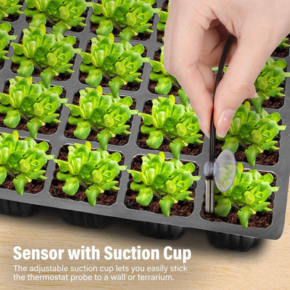 iPower Digital Heat Mat Thermostat Controller for Seed Germination, Reptiles and Brewing Breeding Incubation Greenhouse, 40-108°F, 8.3A 1000W