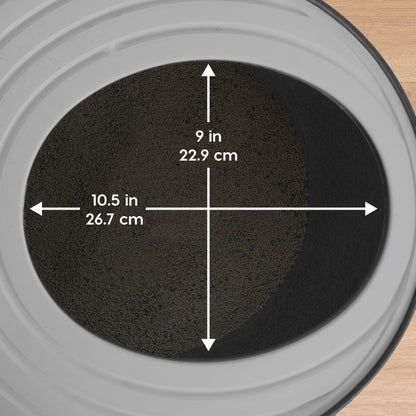 IRIS USA Cat Litter Box, Large Top Entry with Litter Catching Lid and Scoop, Dog Proof, Cat Box Enclosure, Black/Gray