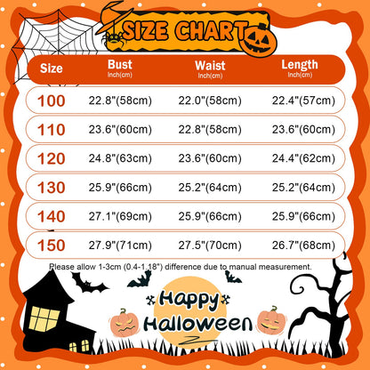WonderBabe Girls Halloween Nightgown Casual Dress Sleepwear Pajamas Flutter Short Nightgowns for Little Girls Size 5-6 Yellow