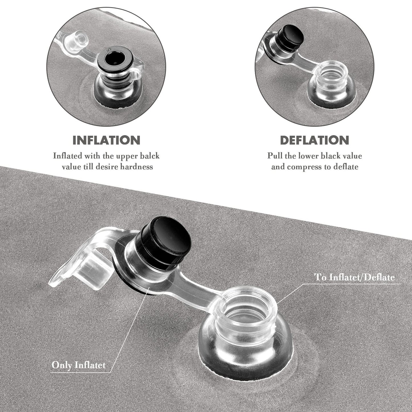 Inflatable Wedge Pillow for Sleeping, Portable Travel Wedge Pillow for Sitting in Bed, Inflatable Wedge Pillows for Travel, Blow Up Wedge Pillow Under Knee Pillow