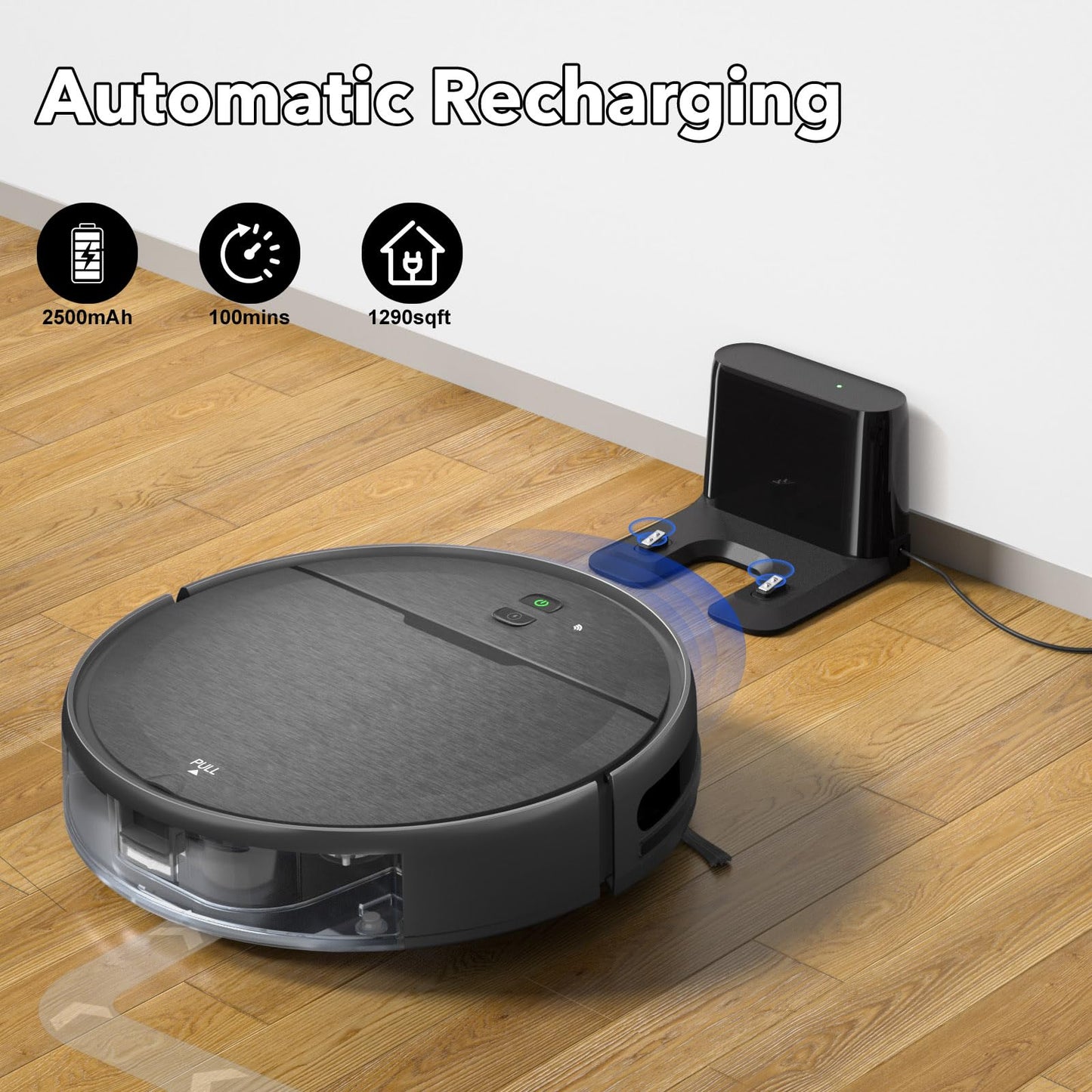iMartine 2 in 1 Mopping and Vacuuming Robot, Robot Vacuum and Mop Combo Compatible with WiFi/App, Robotic Vacuum Cleaner Self-Charging, Slim, Ideal for Pet Family, Hard Floor, Hair, Low Pile Carpet