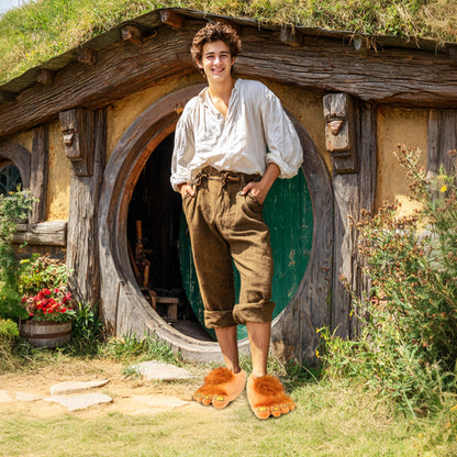 Ibeauti Men's Big Feet Furry Monster Adventure Slippers, Comfortable Novelty Warm Winter Hobbit Feet Costume Gift Slippers for Adults (Men: US 11)