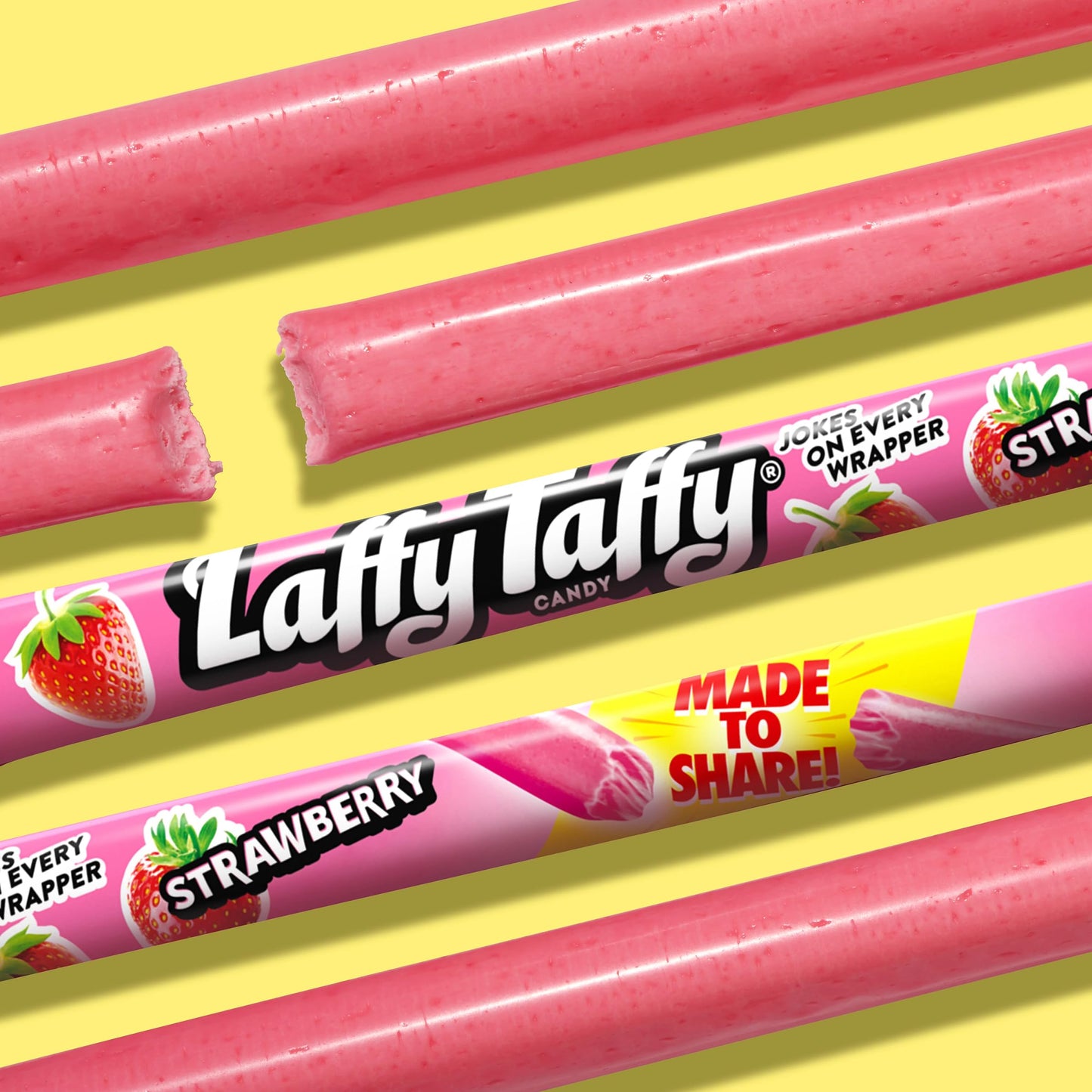 Laffy Taffy Rope Candy, Strawberry Flavor, 0.81 Ounce Ropes (Pack of 24)