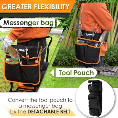 LANNIU Garden Kneeler and Seat, Foldable Garden Stool, Heavy Duty Garden Chair for Kneeling and Sitting, Gardening Gifts for Women, Grandparents, Seniors, Mom & Dad