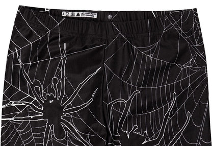 Womens Halloween Skeleton Leggings Pumpkin Costume Cosplay Tight Leggings M Black Spider Web