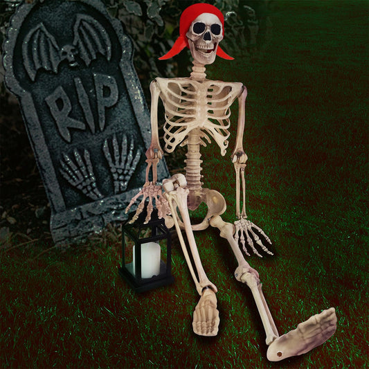 yosager 3ft/90cm Halloween Skeleton, Full Body Skeleton, Life Size Human Bones Pose-N-Stay Realistic with Adjustable Joints, Pose Skeleton Prop, Haunted House Decor