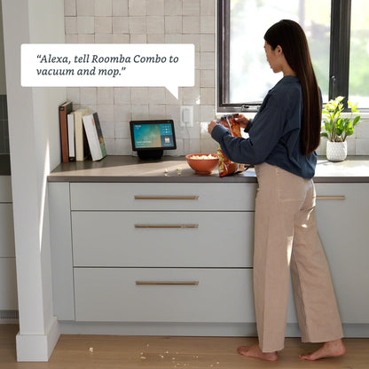 iRobot Roomba Combo i3+ (3574) Robot Vacuum & Mop – Self-Empty for Up to 60 Days, Clean by Room with Smart Mapping, Dual Multi-Surface Brushes for a Thorough Clean, Ideal for Homes with Pets