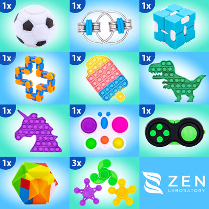 50 Pcs Fidget Toys Pack - Stocking Stuffers for Kids, Gifts for Kids, Party Favors - Adults Stress Relief Sensory Toy - ADHD Toys Bulk for Classroom Treasure Box Prizes - Pop Its