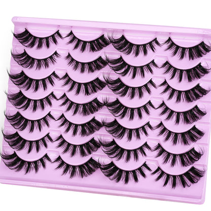 𝗖𝗮𝘁 𝗘𝘆𝗲 𝗟𝗮𝘀𝗵𝗲𝘀 𝗠𝗮𝗻𝗴𝗮 𝗙𝗼𝘅 𝗘𝘆𝗲 False Eyelashes 18mm Wispy Flase Lashes Manhua Faux Mink Fluffy Dramatic Fake Eyelashes Volume Anime Strips Pack 14 Pairs by EMEDA(Cat Eye CK08)