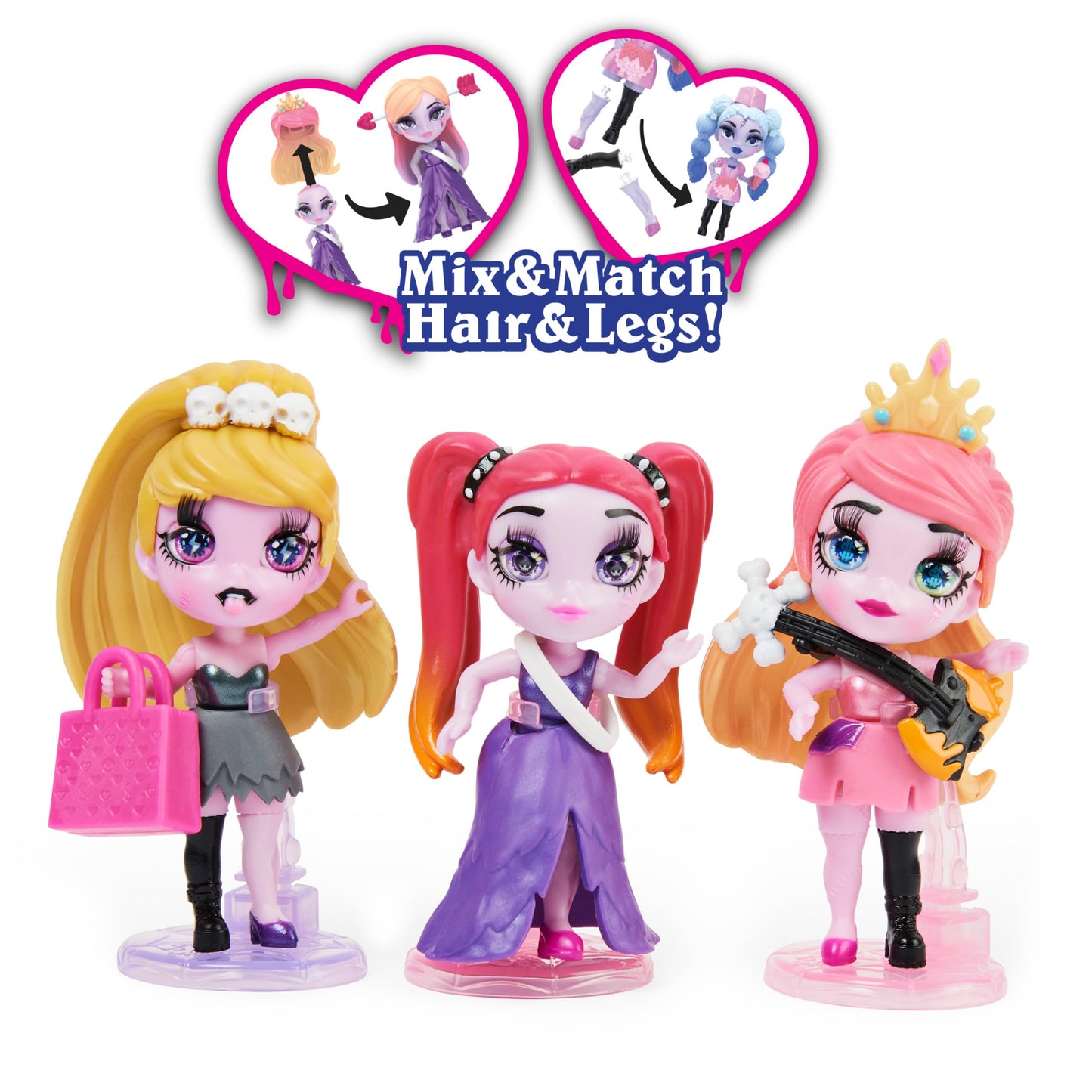 Zombaes Forever, Surprise Collectible Zombie Figure, Doll Accessories & Coffin (Styles May Vary), 3.5-inch, Girls Gifts, Kids Toys for Girls