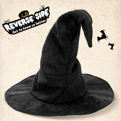 Ibeauti Witch Hat Women Adult Black Halloween Witch Costume Hat (Black)
