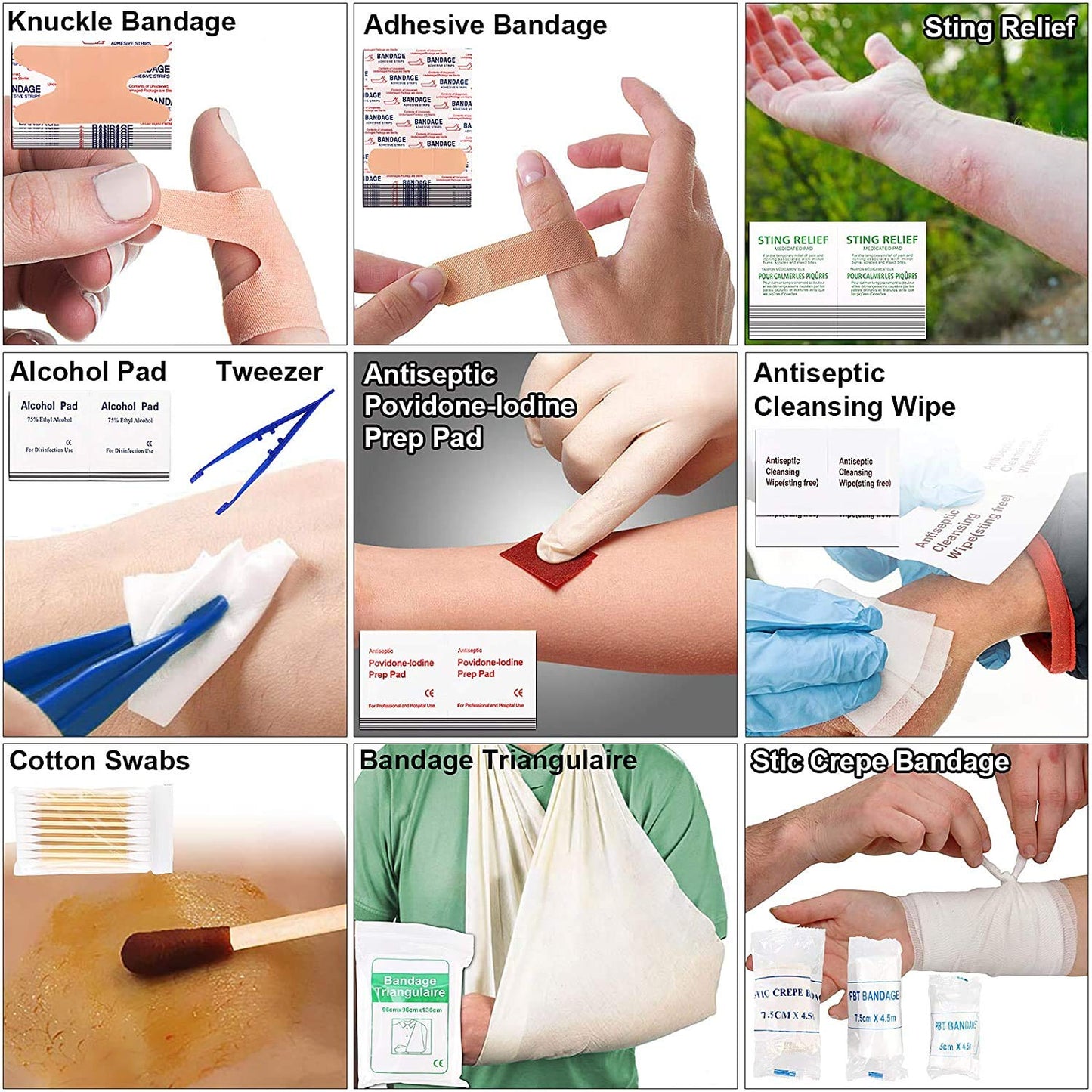 216 Pcs Survival First Aid kit, Professional Survival Gear Equipment Tools First Aid Supplies for SOS Emergency Hiking Hunting Disaster Camping Adventures (Green)