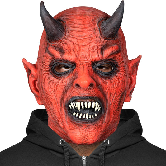 Zadin Algol Devil Mask,Demon Face For Men,Halloween Horror Mask for Adults, Devil Costume, Satan Lucifer Dracula Masquerade