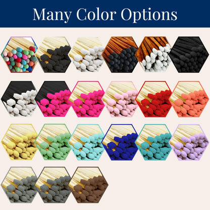 2" Brown Stick Black Tip Espresso Style Safety Matches | 100+ Artisan Bulk Matchsticks with Adhesive Strikers by Thankful Greetings | Unique Candle Lighting for Your Home, Gifts, & Events