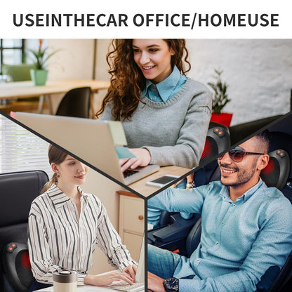 iKristin Back Massager, Shiatsu Neck Massager with Heat, Electric Back Massager for Shoulder, Back, Leg, Deep Tissue Kneading Massage to Relief Muscles, Massage Pillow for Mom/Dad/Women/Men