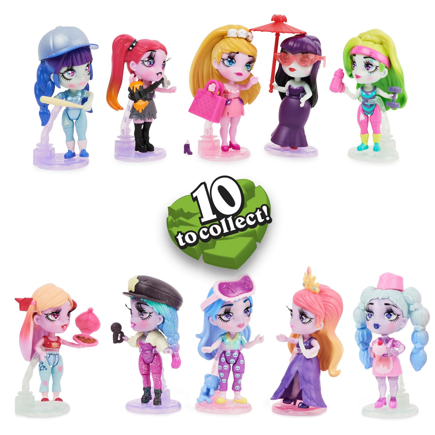 Zombaes Forever, Surprise Collectible Zombie Figure, Doll Accessories & Coffin (Styles May Vary), 3.5-inch, Girls Gifts, Kids Toys for Girls