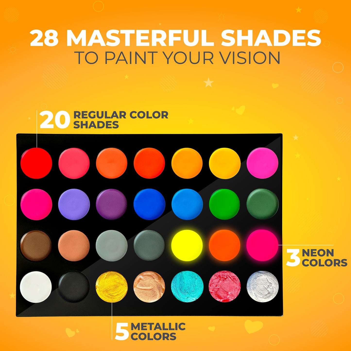 Zenovika Face Painting Kit for Kids - 28 Colors Professional Face Paint Kit, Non-Toxic and Hypoallergenic, Stencils, Book, Halloween Makeup Kit - Safe and Easy to Use Face Paint Kit for Kids