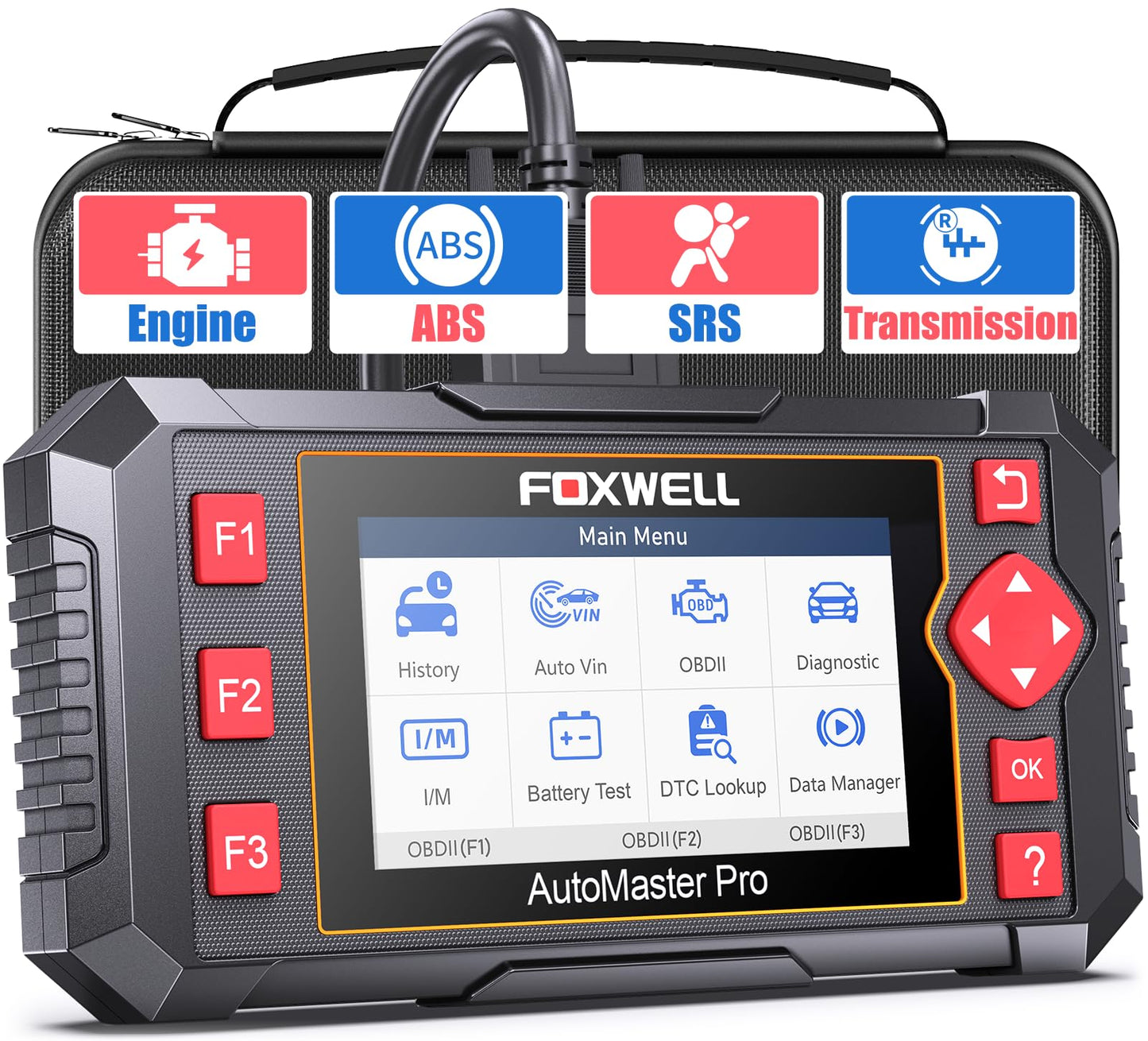 2025 FOXWELL NT604 OBD2 Scanner Diagnostic Tool, Check Engine Code Reader, ABS SRS Transmission Airbag Car Scanner, Car Scan Tool for All Vehicles, English/Spanish Ver., Lifetime Free Update, AutoVIN