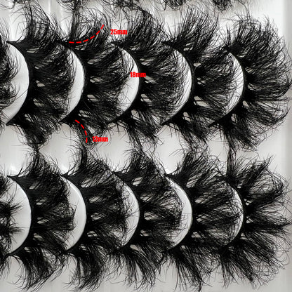 IFSOWDRA Mink Lashes Strip D Curl Volume 20/25mm Long Dramatic Lashes 3D Mink Cat Eye Eyelashes Pack, Wispy False Eyelashes Natural Look (4 Styles)