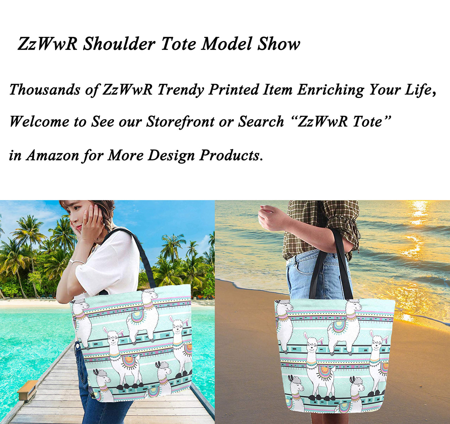 ZzWwR Chic Extra Large Shoulder Grocery Tote Bag, Stylish Bats Halloween Pattern Canvas Reusable Handle Bags for Men Women Gym Weekender Picnic Beach Travel Home Storage Market Shopping,Black