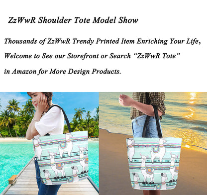 ZzWwR Chic Extra Large Shoulder Grocery Tote Bag, Stylish Bats Halloween Pattern Canvas Reusable Handle Bags for Men Women Gym Weekender Picnic Beach Travel Home Storage Market Shopping,Black
