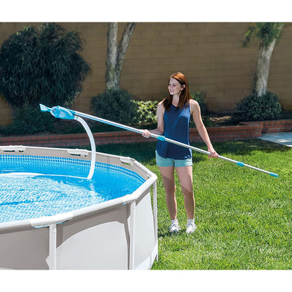 Intex 28003E Deluxe Above Ground Pool Maintenance Kit for Minimum 800 GPH Flow Rates with Vacuum, 110" Pole, Wall Brush and 24' Hose (Color May Vary)