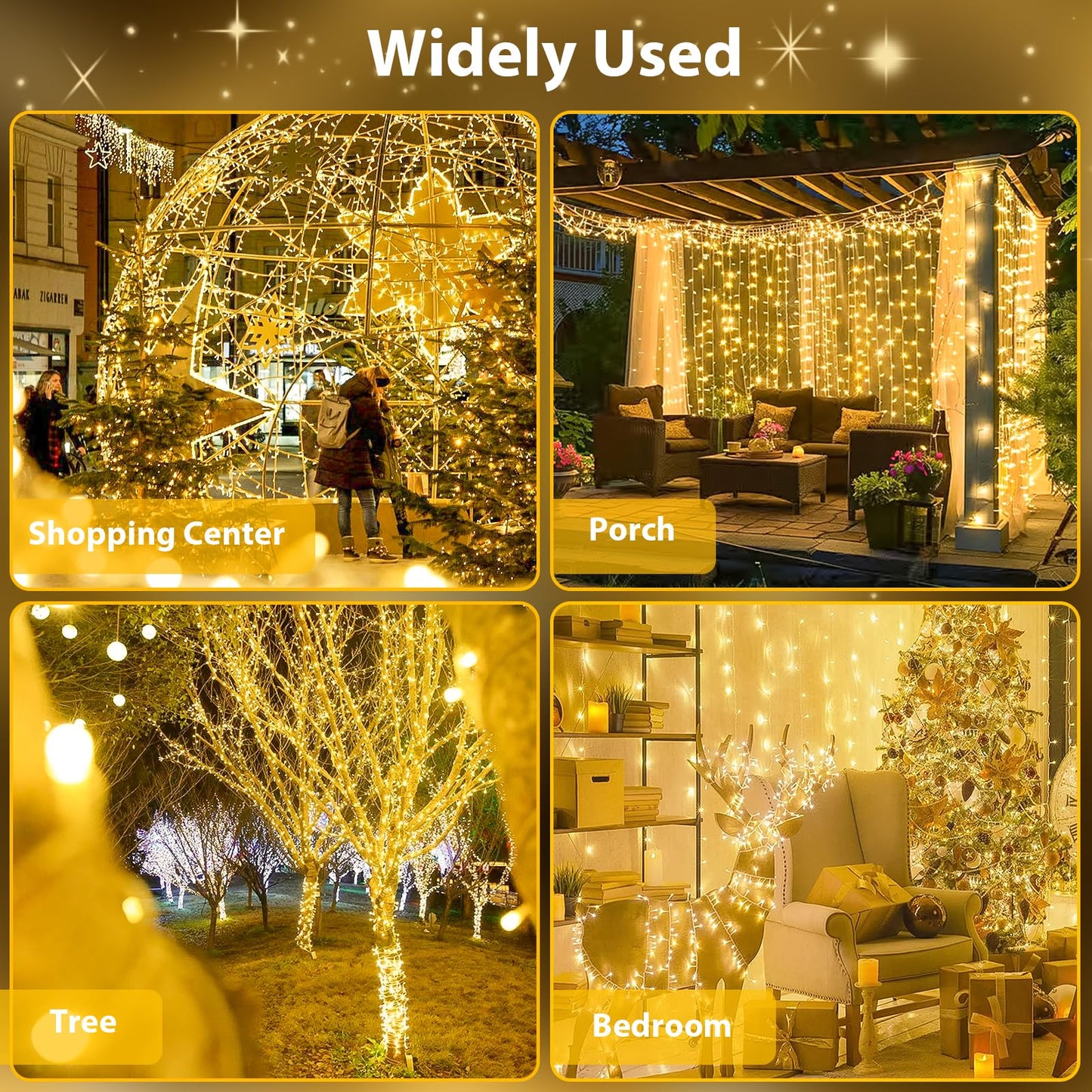 240LED 88Ft Connectable String Lights Indoor Outdoor Clear Wire | Warm White Christmas Lights | Twinkle Fairy Light Plug in with Timer for Bedroom Classroom Wedding Tree Patio Decor