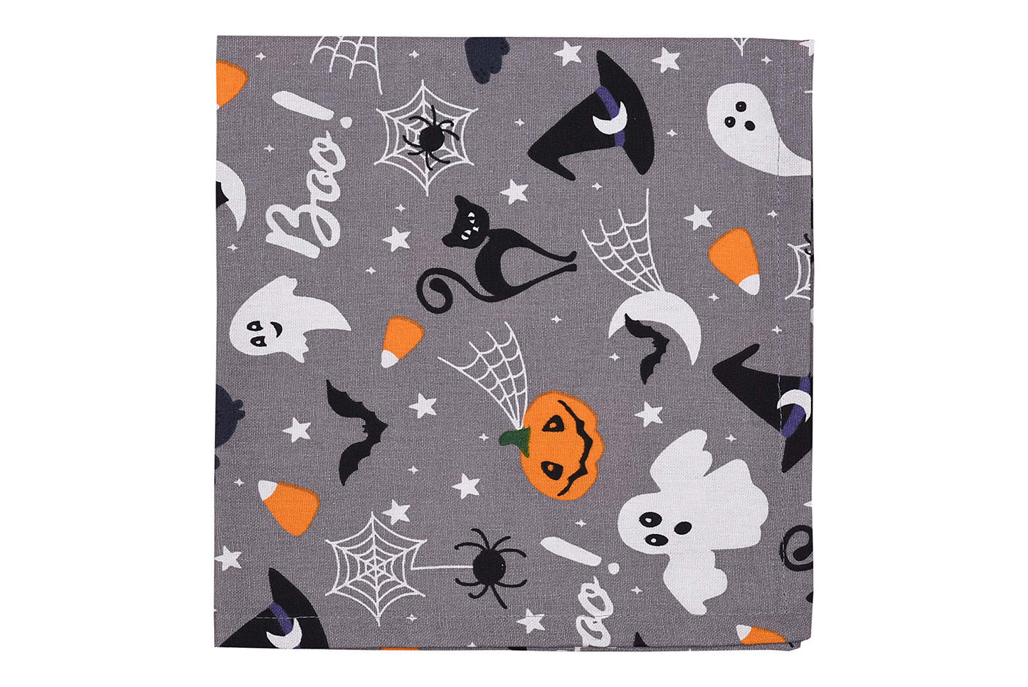 Yourtablecloth 100% Cotton Cloth Dinner Halloween Table Napkins -Soft & Vibrant Napkins 20 x 20 Set of 6 (Ghost)