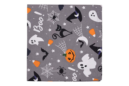 Yourtablecloth 100% Cotton Cloth Dinner Halloween Table Napkins -Soft & Vibrant Napkins 20 x 20 Set of 6 (Ghost)