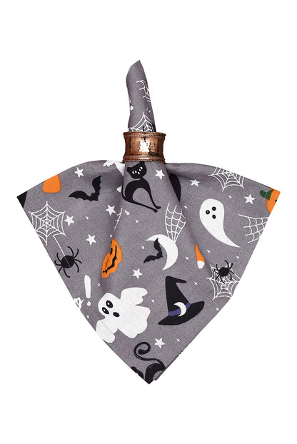 Yourtablecloth 100% Cotton Cloth Dinner Halloween Table Napkins -Soft & Vibrant Napkins 20 x 20 Set of 6 (Ghost)